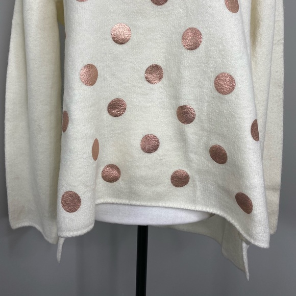 🆕 Brand New Ivory Mismash Pegun Oversized Thick Polka Dot Sweater M - Picture 6 of 11